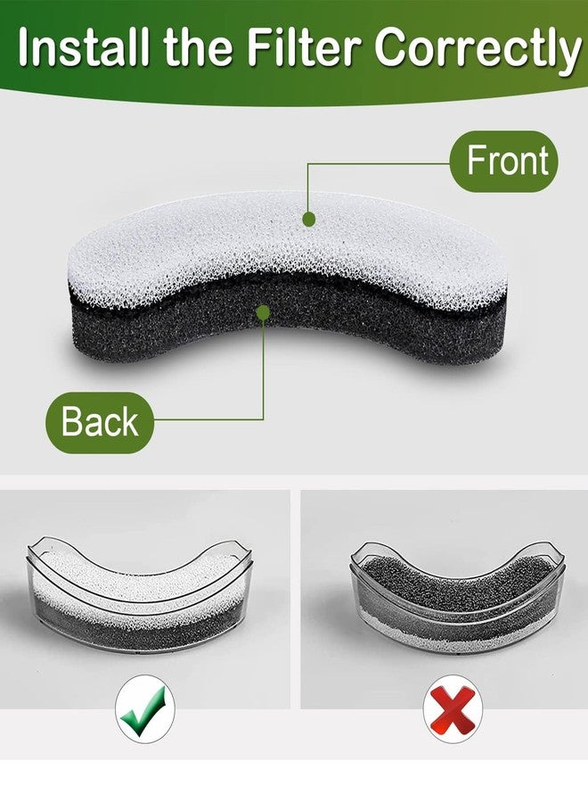 NUDFSY 8 Pcs Cat Water Fountain Filter, Betta Fish Tank Accessories, Fish Aquarium Accessories, Decoration with Suction Cup Cat Water Fountain Replacement Filters - Image 2